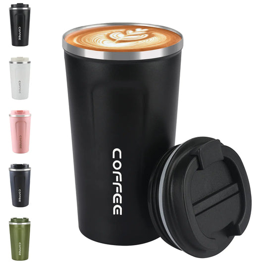 Mongdio 17Oz Stainless Steel Travel Mug – Leak Proof, Insulated Coffee Cup for Hot & Cold Beverages