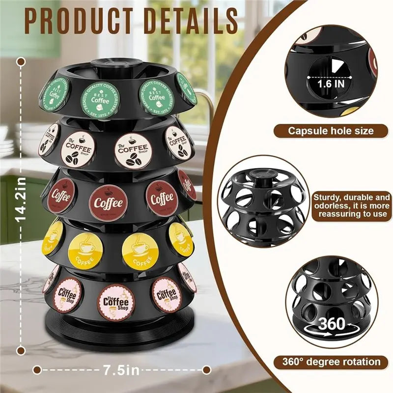 K Cup Holder 40 Capsule Organizer Coffee Pod Holder