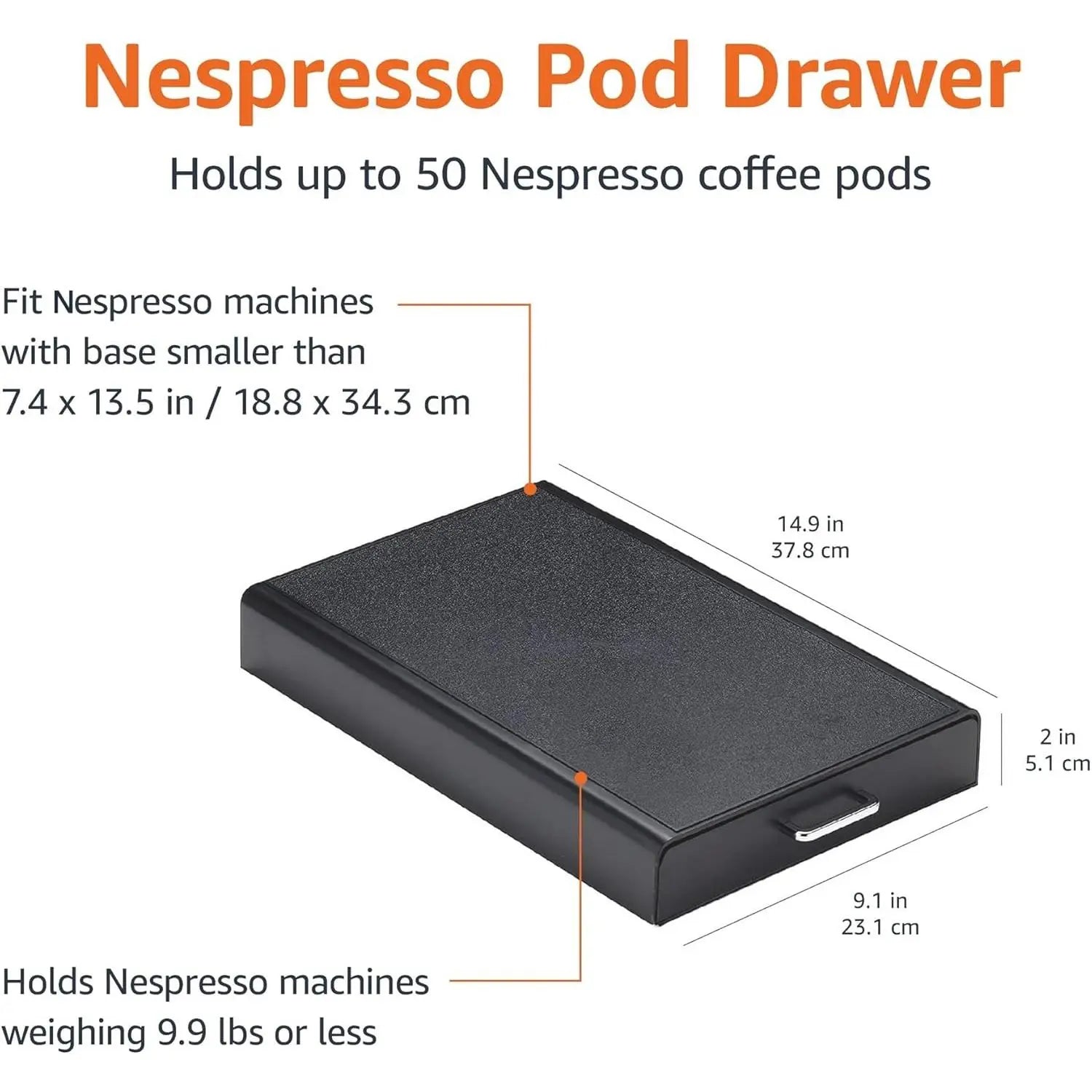 Stylish and Compact Originalline Coffee Capsule Holder – Organize Up to 50 Nespresso Pods with Ease