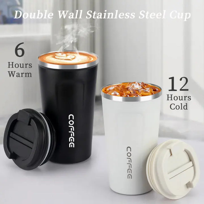 Mongdio 17Oz Stainless Steel Travel Mug – Leak Proof, Insulated Coffee Cup for Hot & Cold Beverages