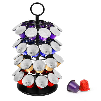 Stylish Rotatable CoffeePod Holder - Organize Up to 40 K-Cup Pods Effortlessly!
