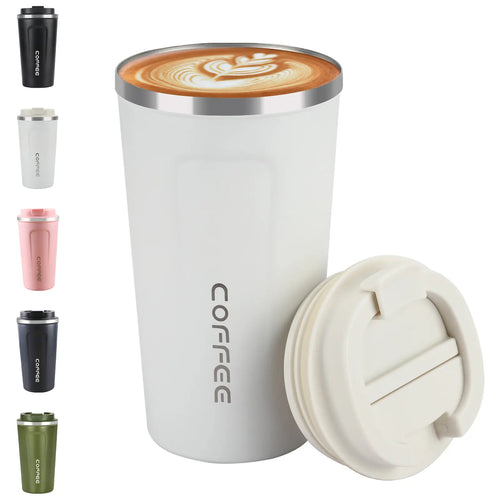 Mongdio 17Oz Stainless Steel Travel Mug – Leak Proof, Insulated Coffee Cup for Hot & Cold Beverages